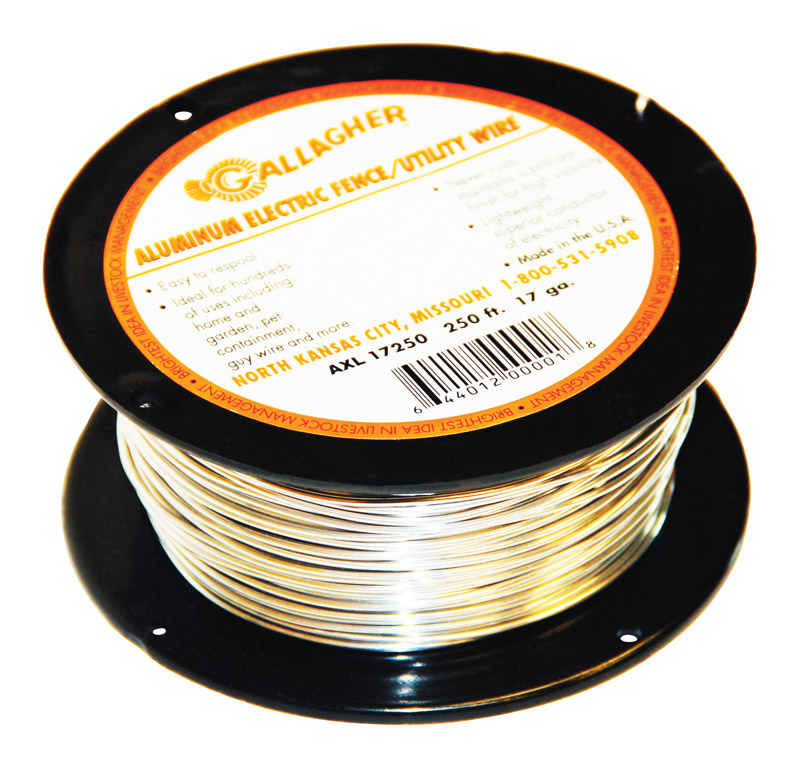 Gallagher Direct Current Electric Fence Wire 250 ft. Silver