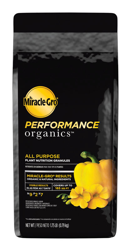 MIRACLE-GRO进口代理批发 Miracle-Gro Performance Organics 有机颗粒植物食品 1.75 磅