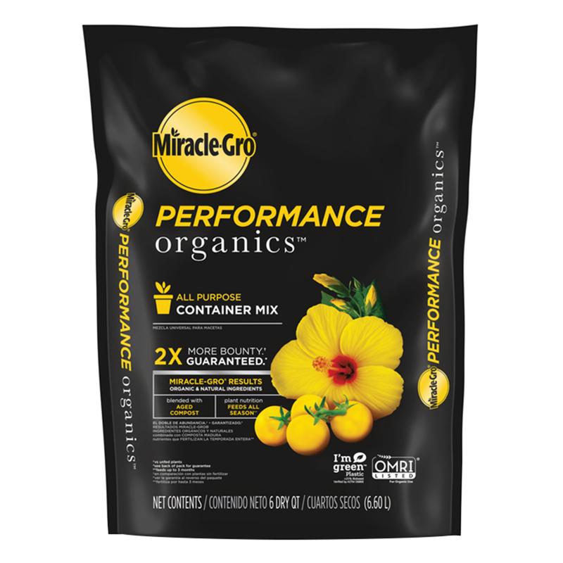 MIRACLE-GRO进口代理批发 Miracle-Gro Performance Organics 有机多用途盆栽混合物 6 夸脱