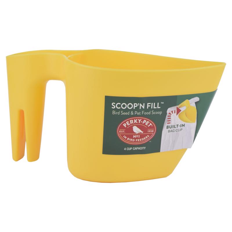 GARDEN SONG进口代理批发 Garden Song Scoop-N-Fill 4.4 英寸 HX 8.5 英寸 WX 4.6 英寸 D 鸟籽勺