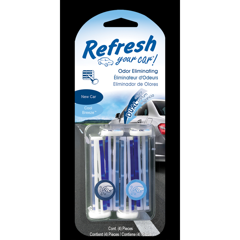 REFRESH YOUR CAR!进口代理批发 刷新你的爱车！新车 /Cool Breeze 香味汽车通风夹 0.7 盎司固体