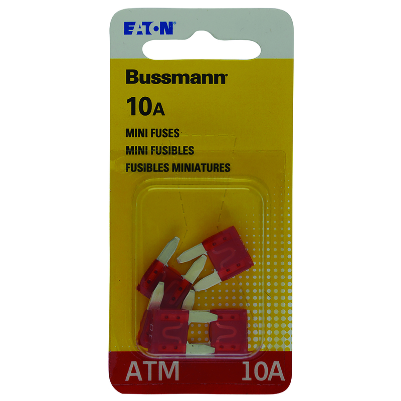 BUSSMANN进口代理批发 Bussmann 10 安培 ATM 红色刀片保险丝 5 件装