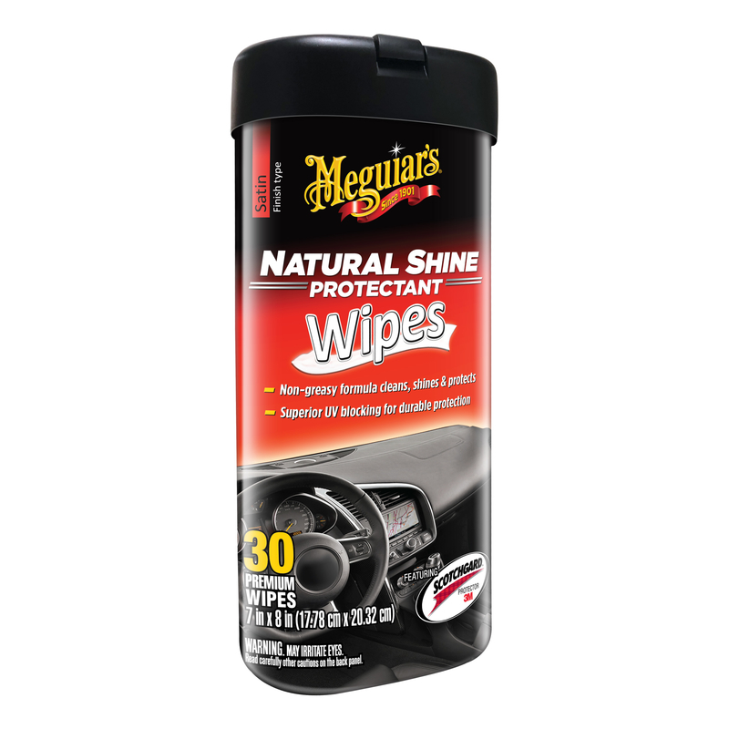 MEGUIAR'S进口代理批发 美光自然光泽塑料/橡胶/乙烯基保护湿巾 30 克拉