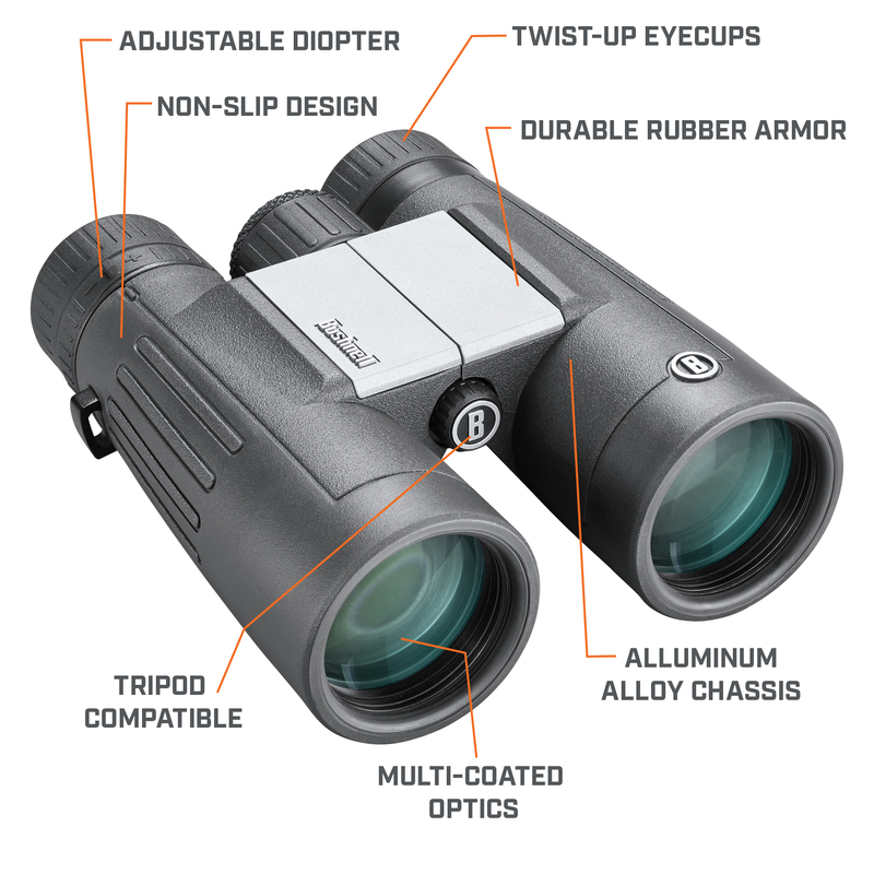 BUSHNELL进口代理批发 Bushnell PowerView 2 手动标准双筒望远镜 10x42 毫米