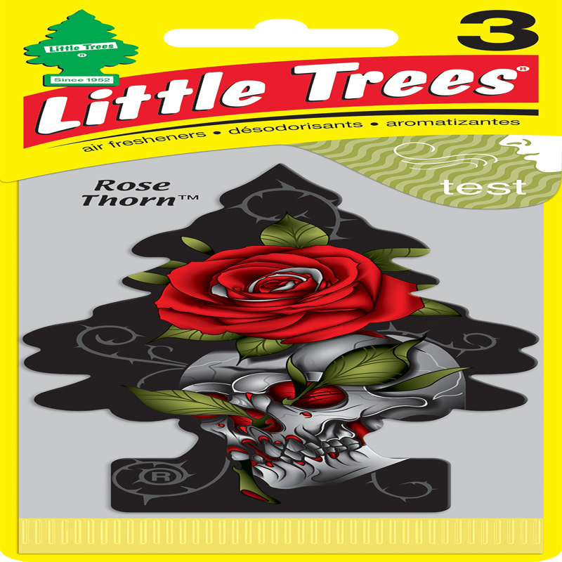 LITTLE TREES进口代理批发 Little Trees 玫瑰刺香味空气清新剂固体 3 包