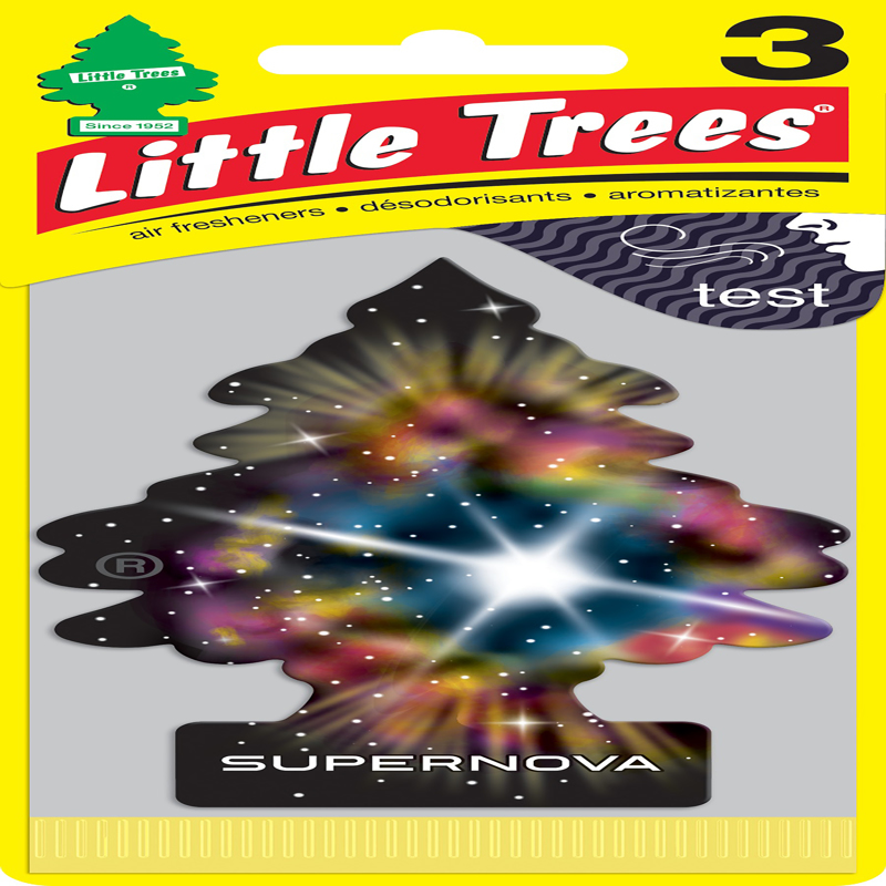 LITTLE TREES进口代理批发 Little Trees 五彩 Supernova 空气清新剂 3 件装