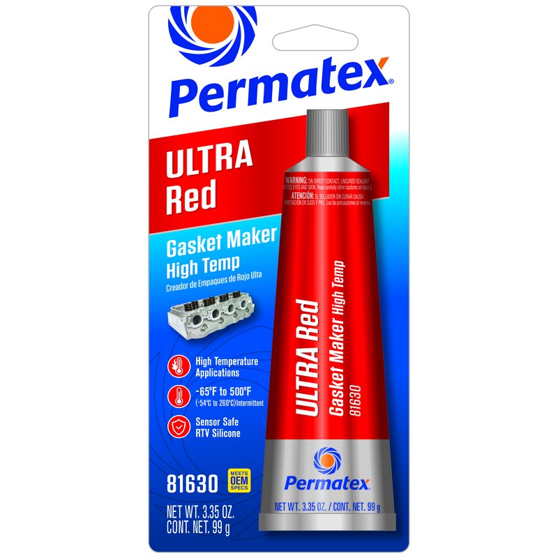 PERMATEX进口代理批发 Permatex Ultra Red Type-1 高温垫片制造商 3.35 盎司 1 包