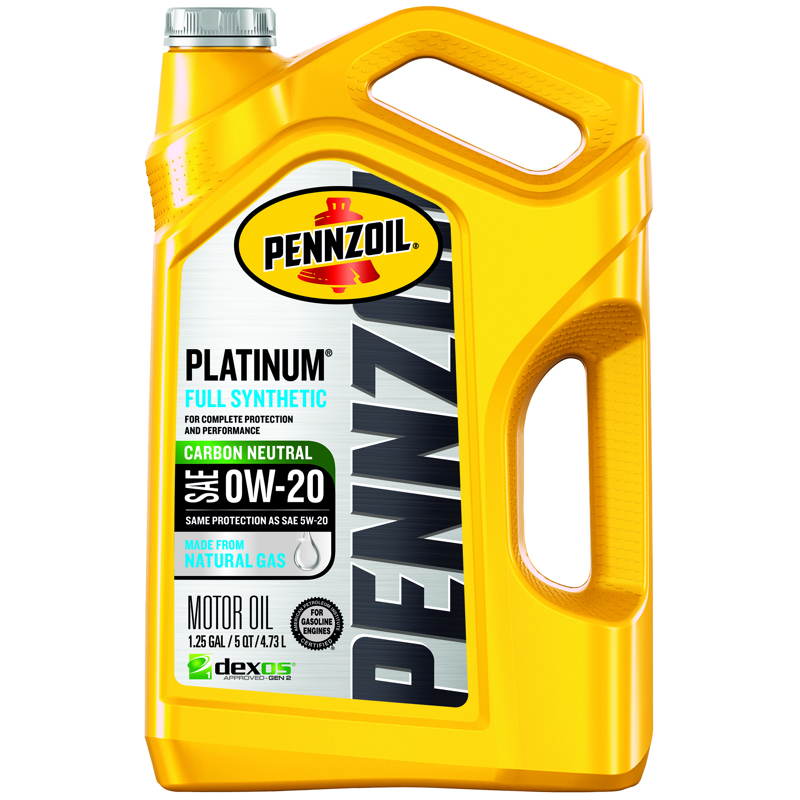 PENNZOIL进口代理批发 Pennzoil Platinum 0W-20 汽油合成机油 5 夸脱 1 包