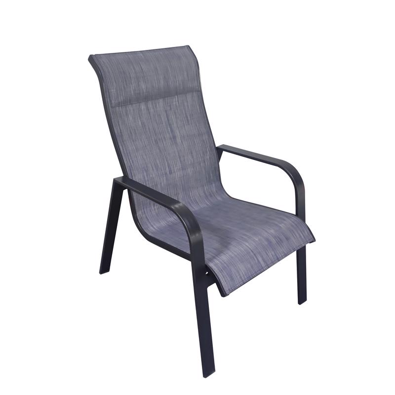 LIVING ACCENTS Living Accents Pacifica Black Aluminum Frame Sling Chair PETER S HARDWARE CENTER
