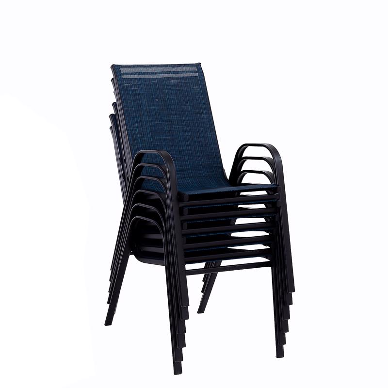 LIVING ACCENTS Living Accents Blue Steel Frame Sling Dining Chair Riley Building Supplies Fulton