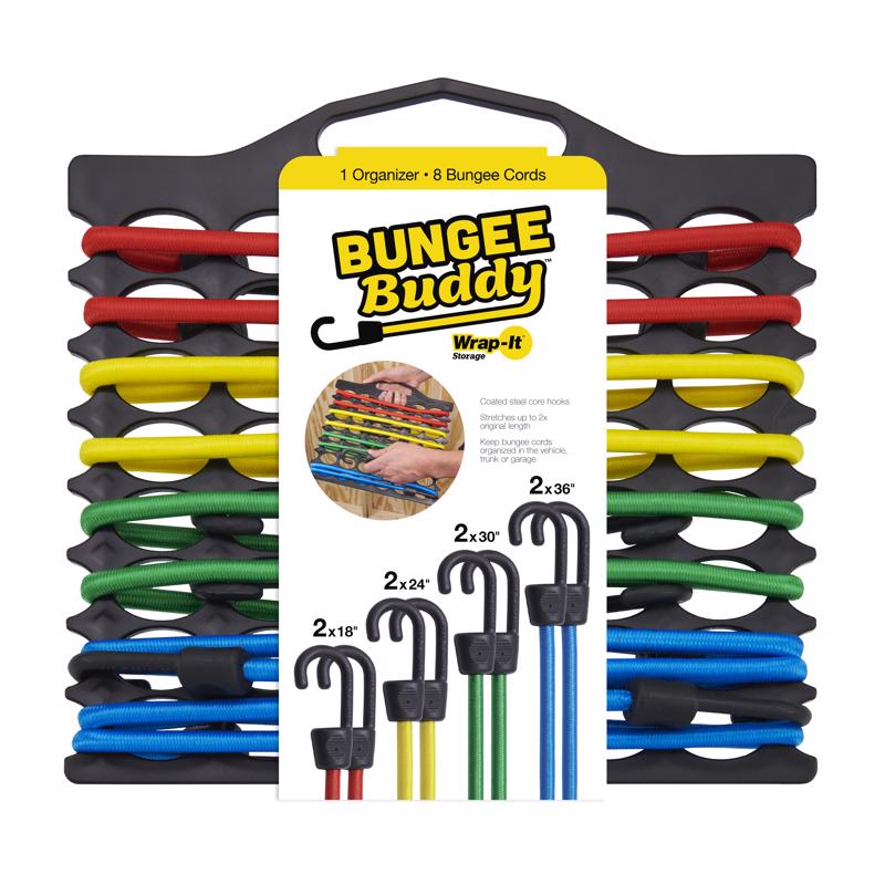 WRAP-IT进口代理批发 Wrap-It Bungee Buddy 各种弹力绳套装 11.50 英寸长 8 包