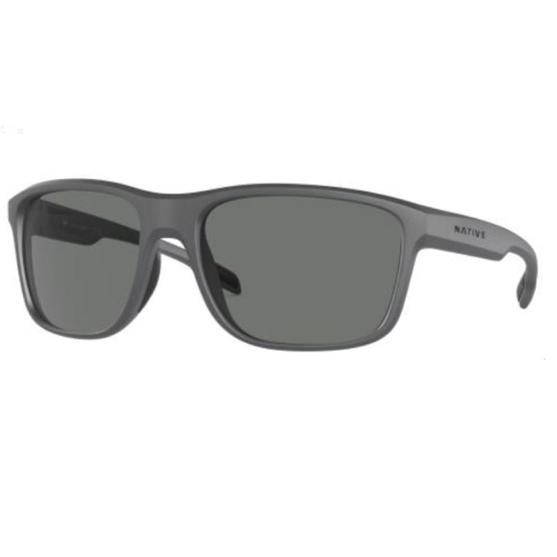 Native Gorge Unisex Matte Gray Frame Gray Lens Polarized Sunglasses