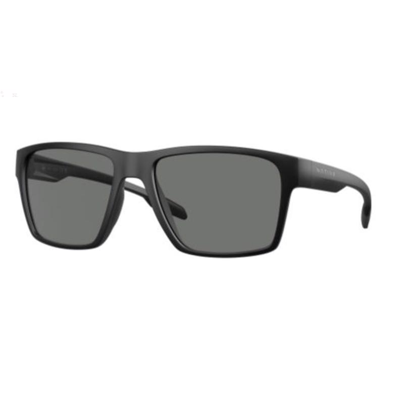 Native Breck Unisex Matte Black Frame Gray Lens Polarized Sunglasses