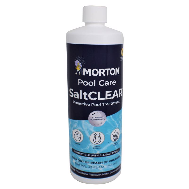 MORTON POOL CARE进口代理批发 Morton 泳池护理 SaltCLEAR 液体澄清剂 32 盎司