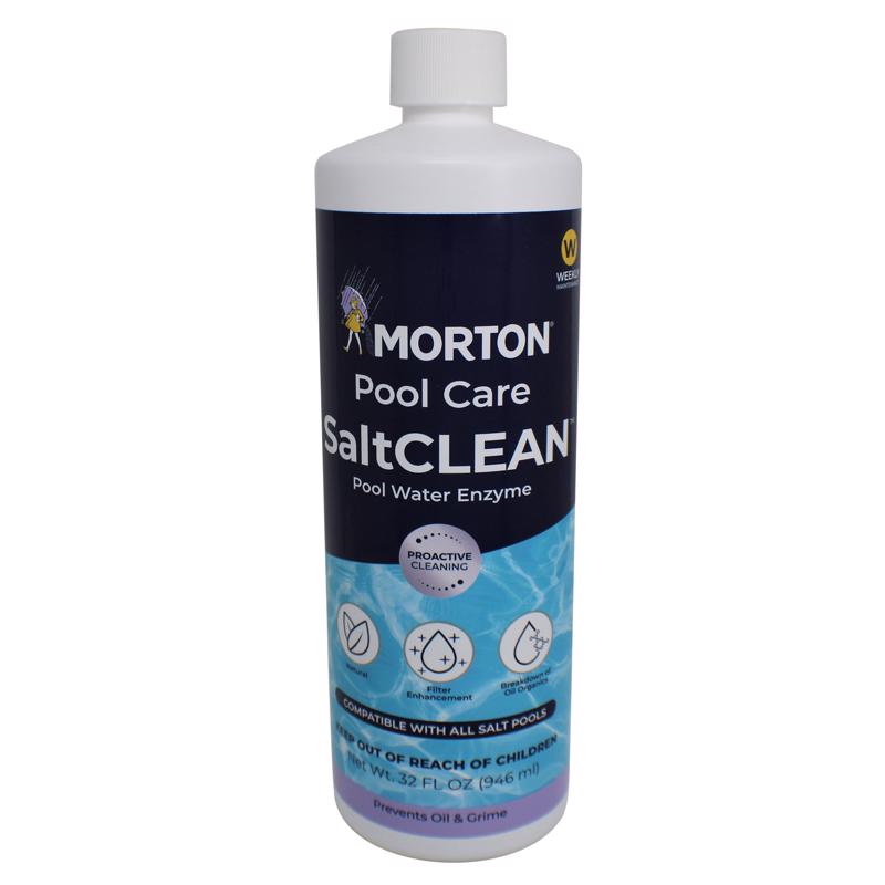 MORTON POOL CARE进口代理批发 Morton 泳池护理 SaltCLEAN 液体酶清洁剂 32 盎司