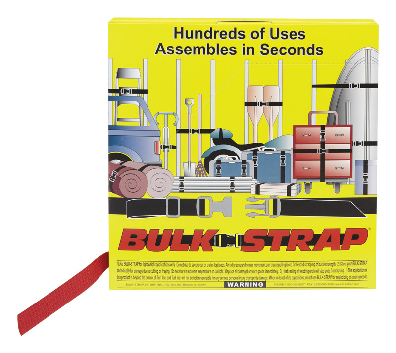BULK-STRAP进口代理批发 散装带 1 英寸宽X 300 英尺长红色织带 200 磅 1 包