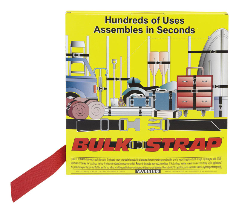 BULK-STRAP进口代理批发 散装带 1.5 英寸宽X 300 英尺长红色织带 200 磅 1 包