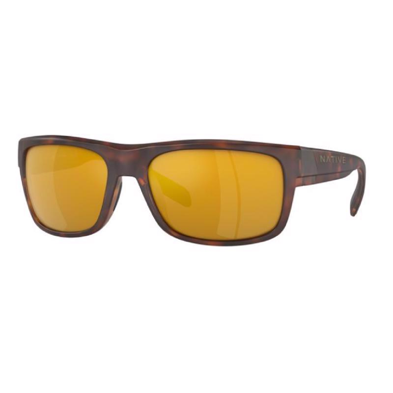 Native Ashdown Sunglasses Unisex Matte Tortoise Frame Bronze Lens Polarized Blue Light Blocking