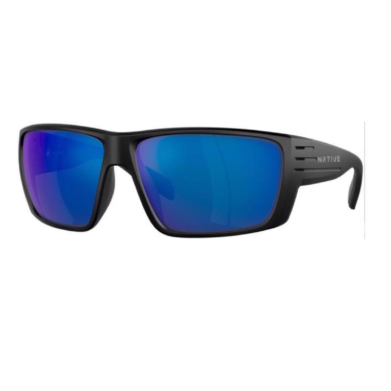 Native Griz Sunglasses Unisex Matte Black Frame Blue Lens Polarized Blue Light Blocking
