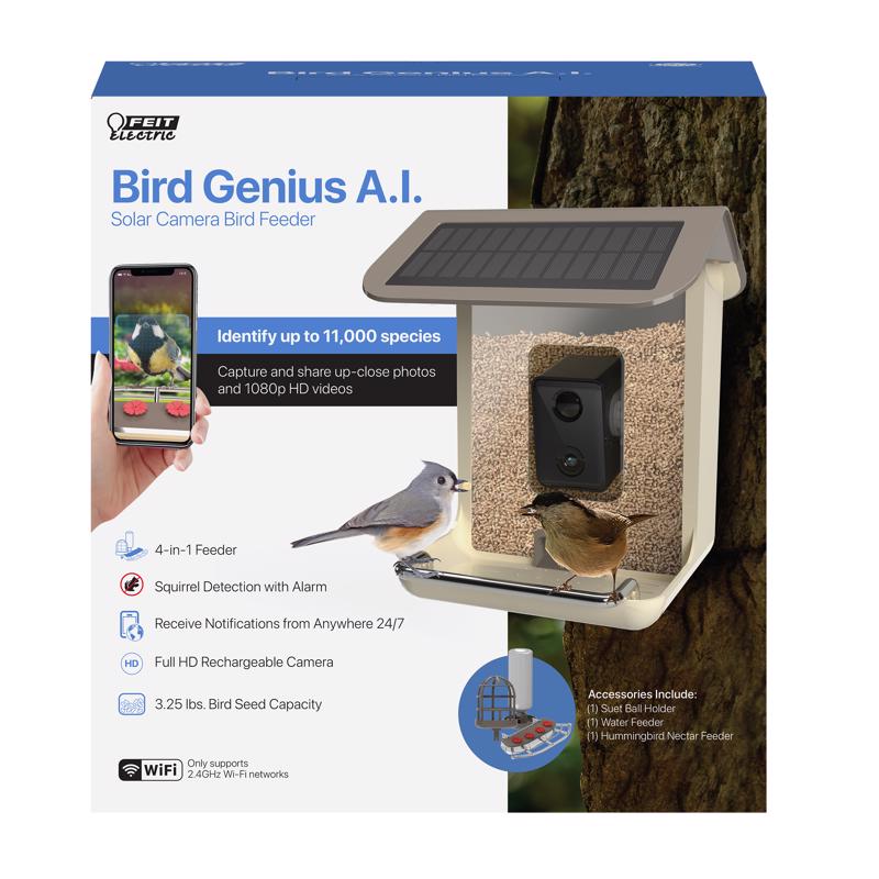 FEIT进口代理批发 Feit Bird Genius 智能喂食器 Wild Bird 2.5 L 塑料喂鸟器 1 个端口