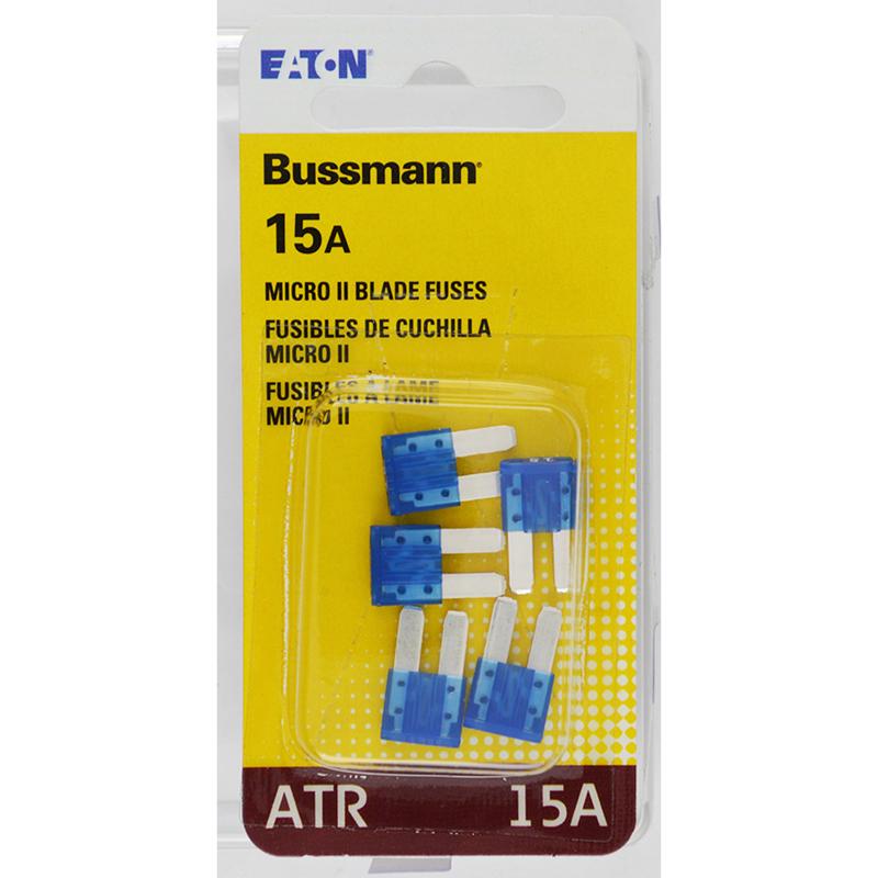 BUSSMANN进口代理批发 Bussmann 15 安培 ATR 蓝色刀片保险丝 1 件装