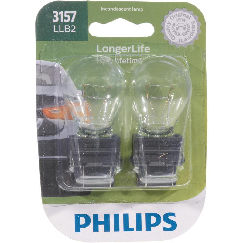 PHILIPS进口代理批发 飞利浦 LongerLife 白炽灯备用/转弯/停止/转向微型汽车灯泡 3157LLB2