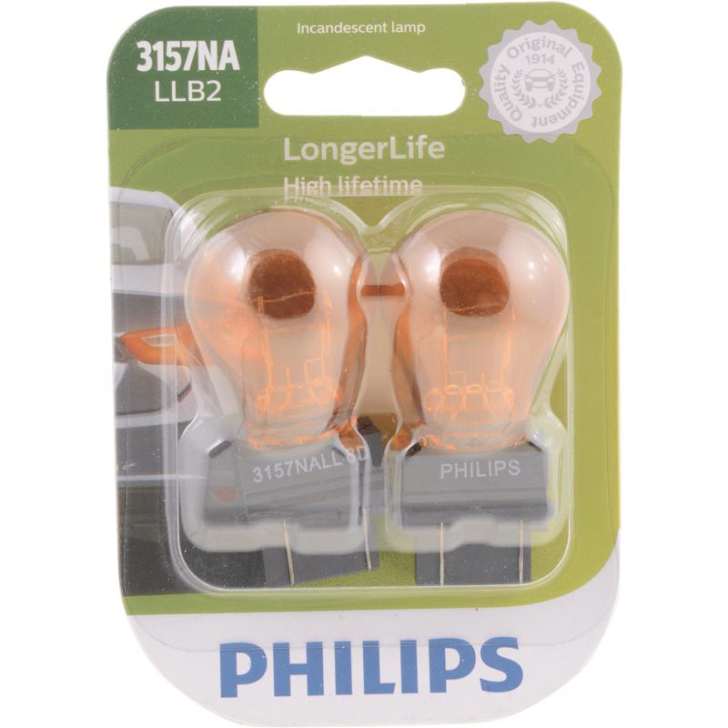 PHILIPS进口代理批发 飞利浦 LongerLife 白炽停车/侧标记/转向微型汽车灯泡 3157NALLB2