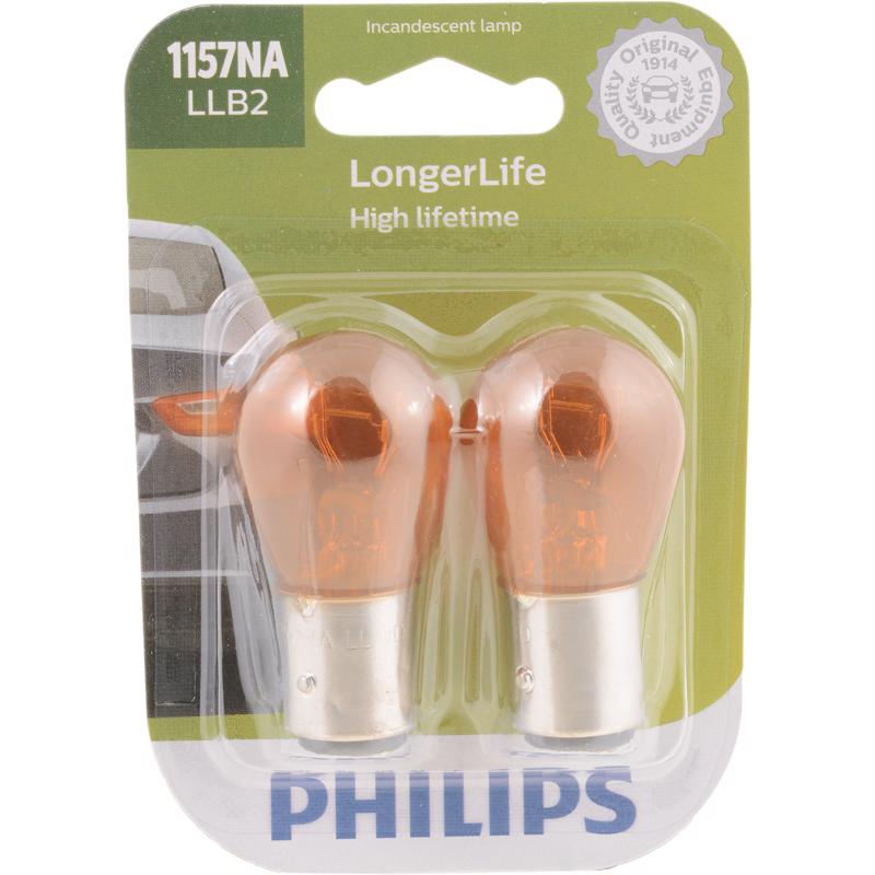 PHILIPS进口代理批发 飞利浦 LongerLife 白炽停车/侧标记/转向微型汽车灯泡 1157NALLB2