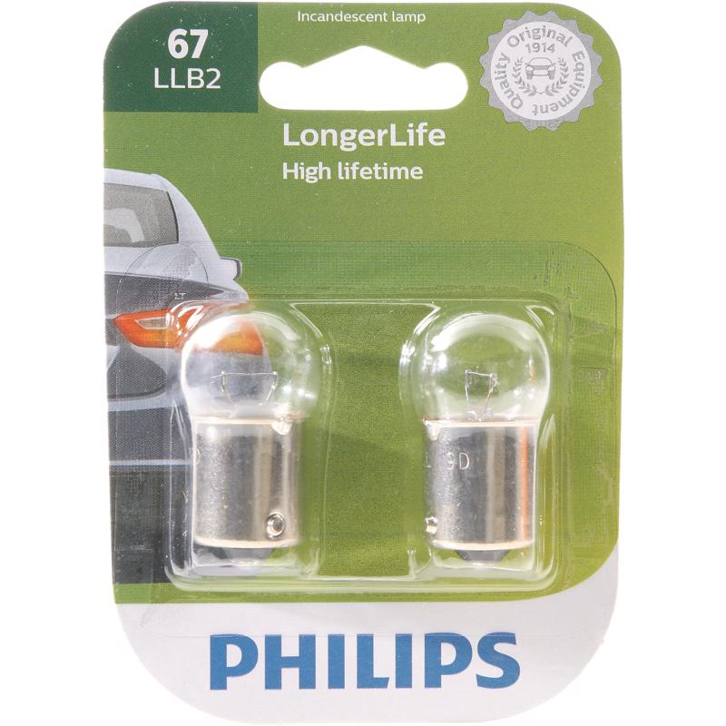 PHILIPS进口代理批发 飞利浦 LongerLife 白炽标记/转向/实用微型汽车灯泡 67LLB2