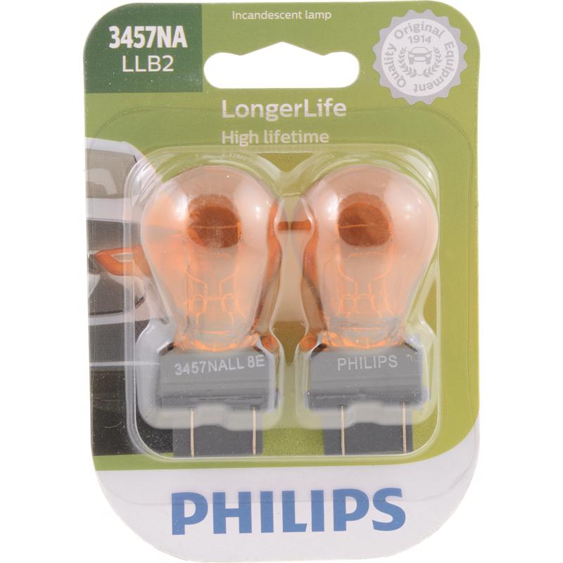 PHILIPS进口代理批发 飞利浦 LongerLife 白炽停车/侧标记/转向微型汽车灯泡 3457NALLB2