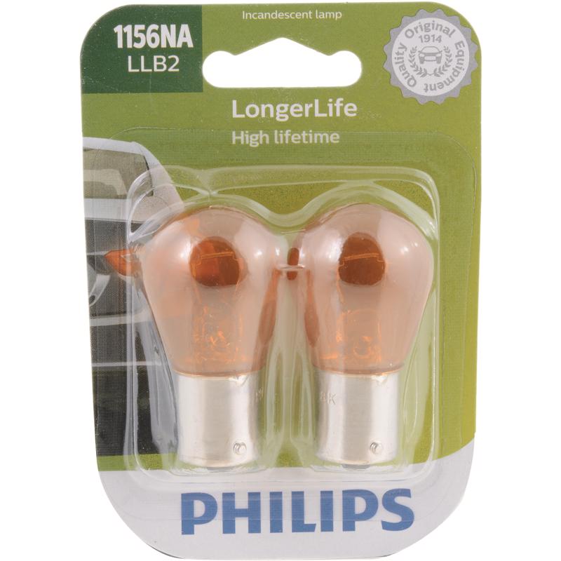 PHILIPS进口代理批发 飞利浦 LongerLife 白炽停车/停止/尾随/转向微型汽车灯泡 1156NALLB2