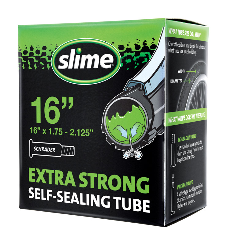 SLIME进口代理批发 Slime 16 英寸橡胶自行车内胎 1 包