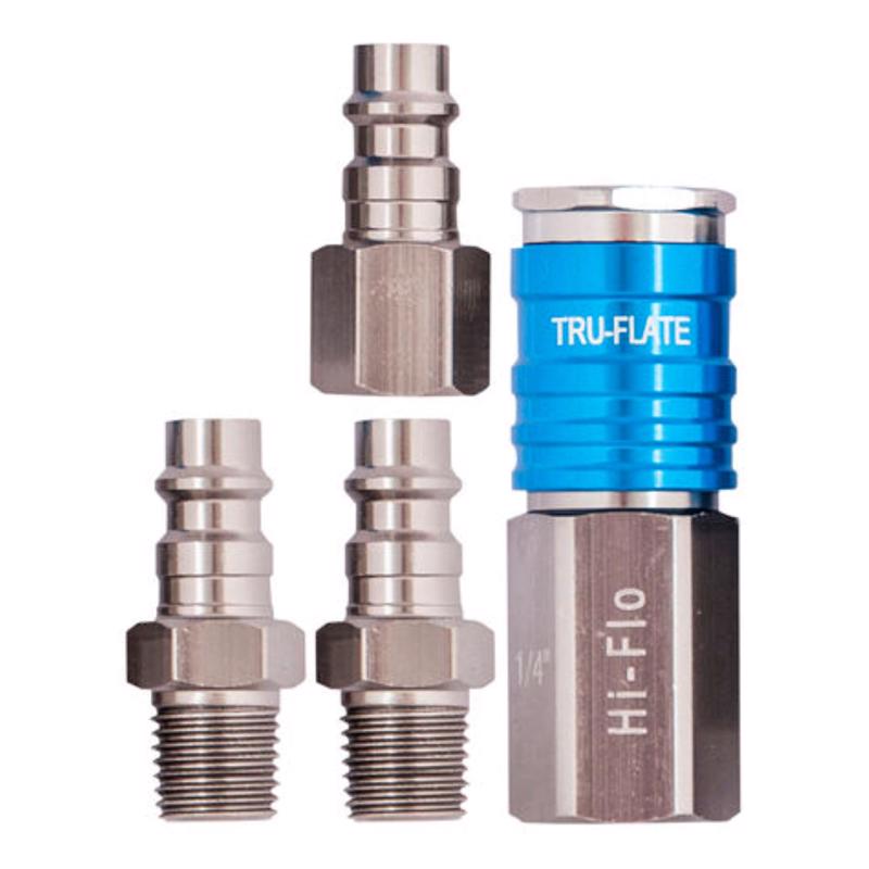 TRUFLATE进口代理批发 Truflate 1/4 英寸耦合器和插头套件 梳理 4 件