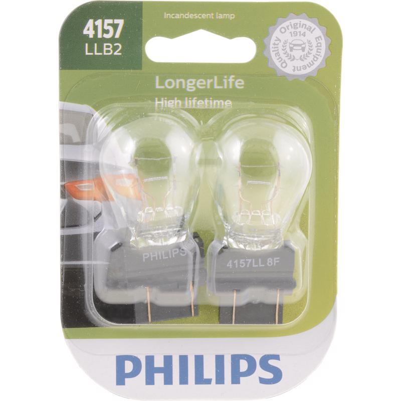 PHILIPS进口代理批发 飞利浦 LongerLife 白炽停车/停止/尾随/转向微型汽车灯泡 4157LLB2