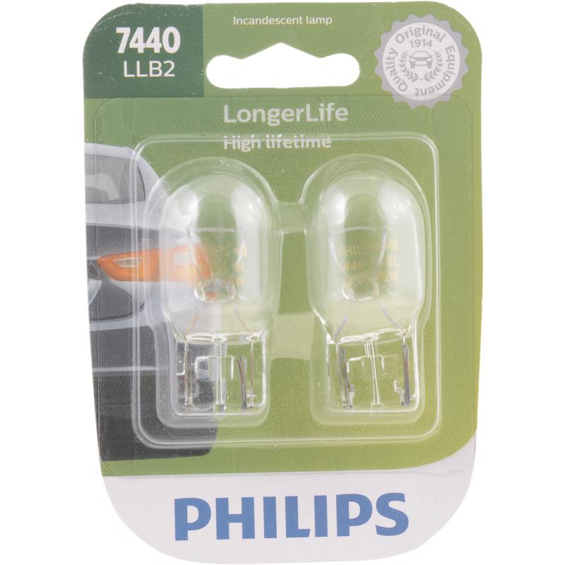 PHILIPS进口代理批发 飞利浦 LongerLife 白炽灯备用/转弯/停止/转向微型汽车灯泡 7440LLB2