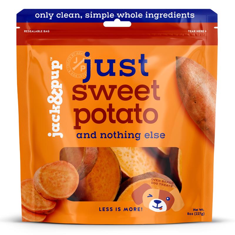 Jack & Pup Just Sweet Potato Grain Free Treats For Dogs 8 oz 1 pk
