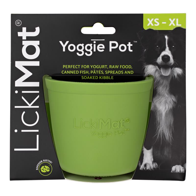 LICKIMAT进口代理批发 LickiMat Yoggie Pot 狗用绿色橡胶慢速喂食器