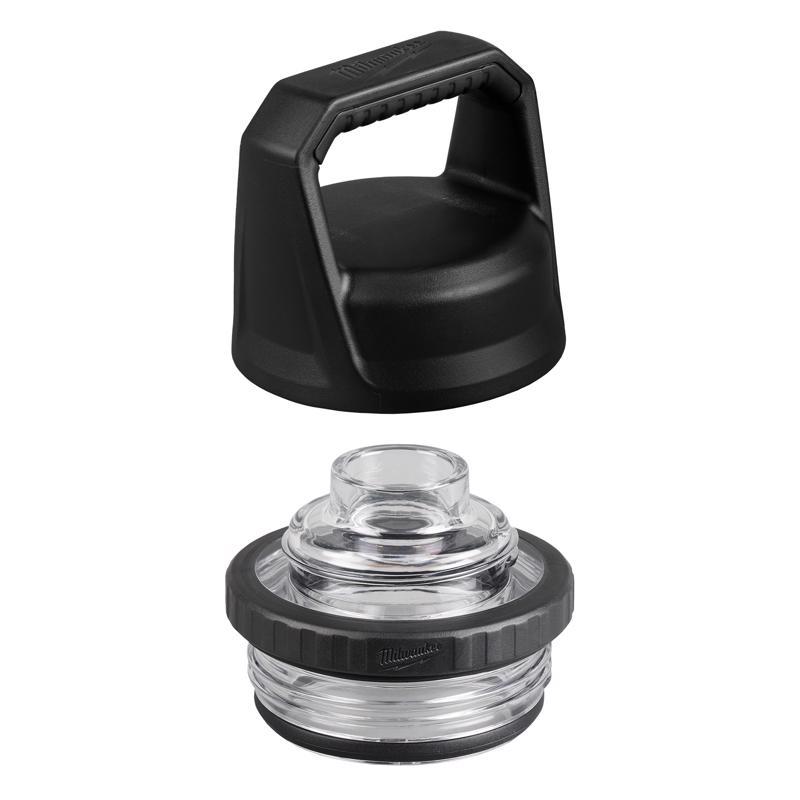 Milwaukee Packout Chug Lid For Insulated Bottles - Black Plastic, Model 48-22-8388