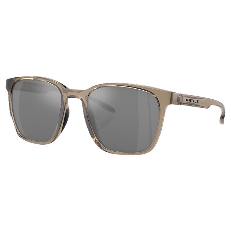 Native Targhee Square Sunglasses Unisex Tan Frame Gray Lens Blue Light Blocking