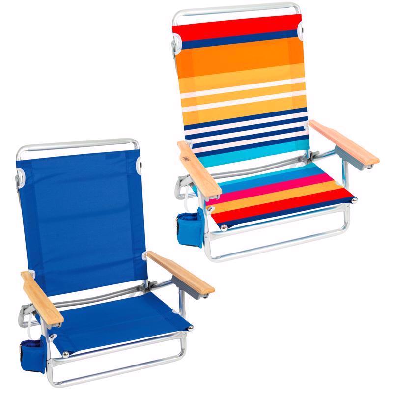 RIO Brands 5-Position Assorted Beach Folding Chair