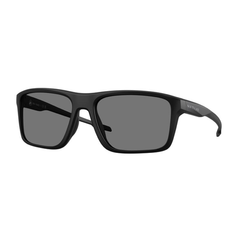 Native Tavern Men's Matte Black Frame Grey Lens Polarized Sunglasses