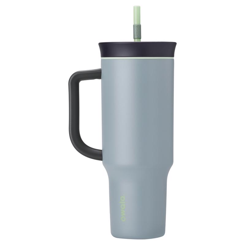 Lost Valley Stainless Steel Travel Tumbler Grey Blue 40 Ounce
