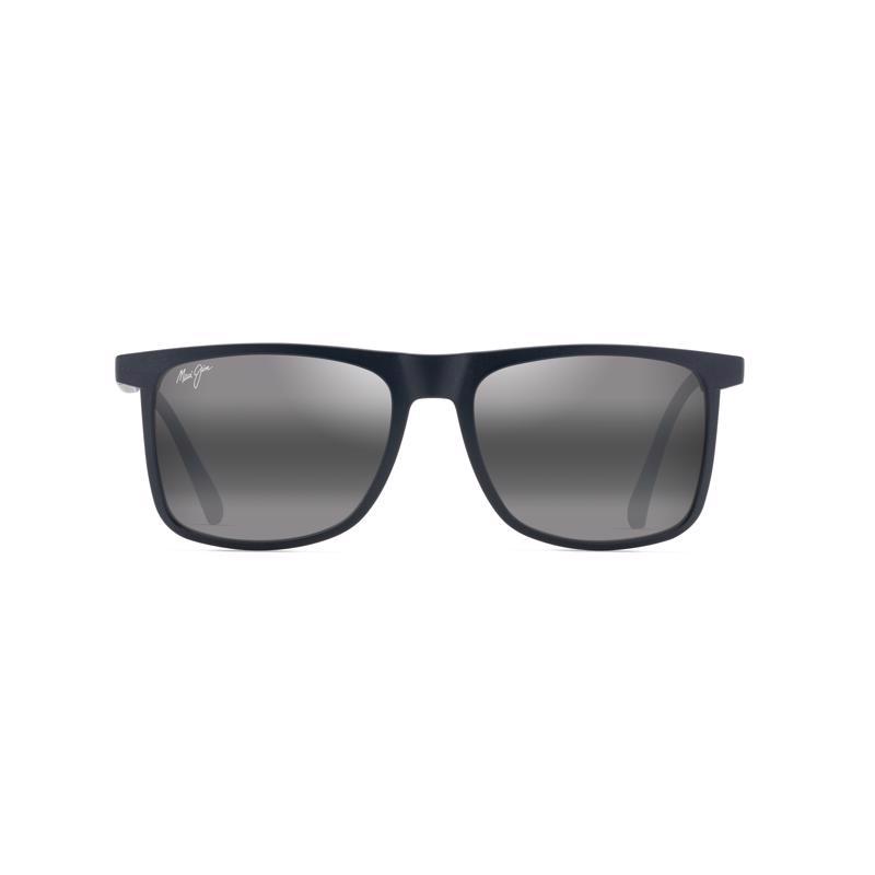 Maui Jim Makamae Unisex Matte Blue Frame Neutral Grey Lens Polarized Sunglasses