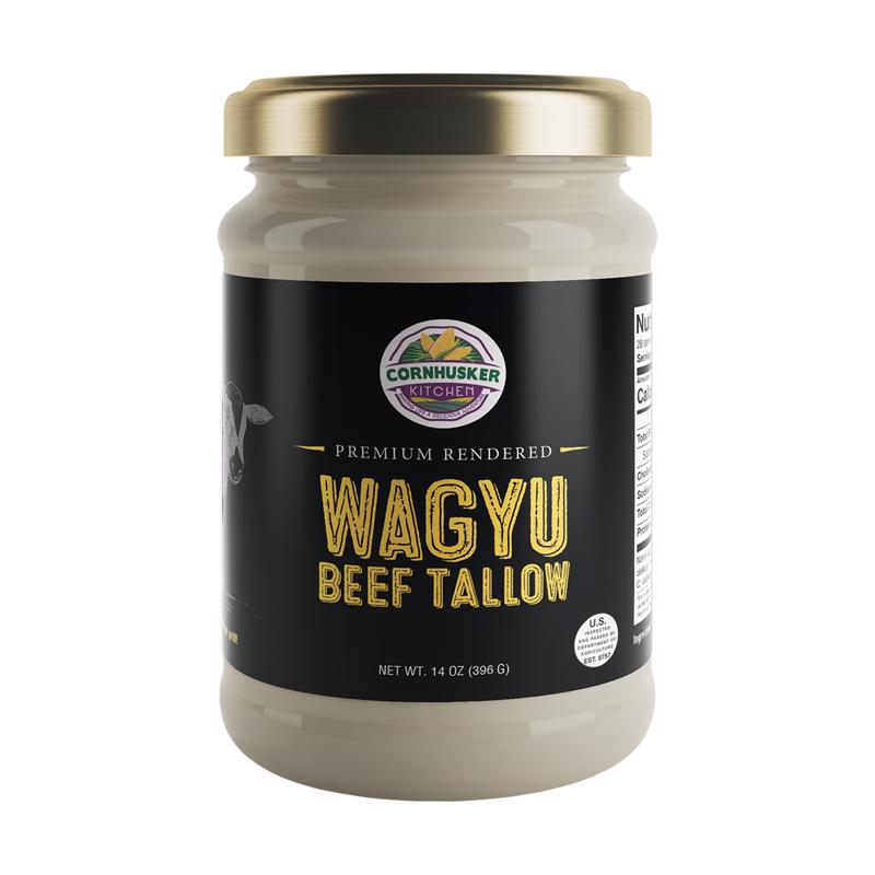 Cornhusker Kitchen Wagyu Beef Tallow Cooking Fat 14 oz Jar