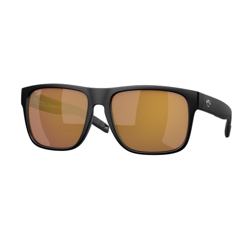 Costa Spearo XL Men's Matte Black Frame Gold Mirror 580G Lens Polarized Sunglasses
