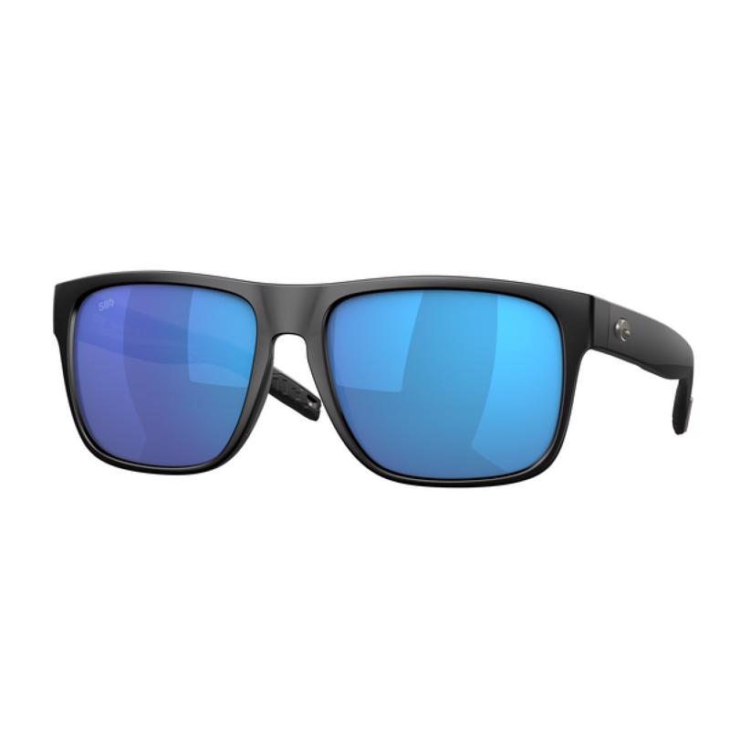 Costa Spearo XL Men's Matte Black Frame Blue Mirror 580G Lens Polarized Sunglasses