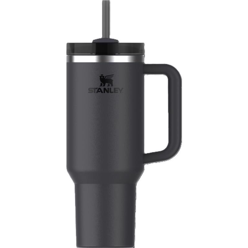 Stanley The Quencher H2.0 FlowState 40 oz Black 2.0 BPA Free Double-wall Vacuum Insulated Tumbler
