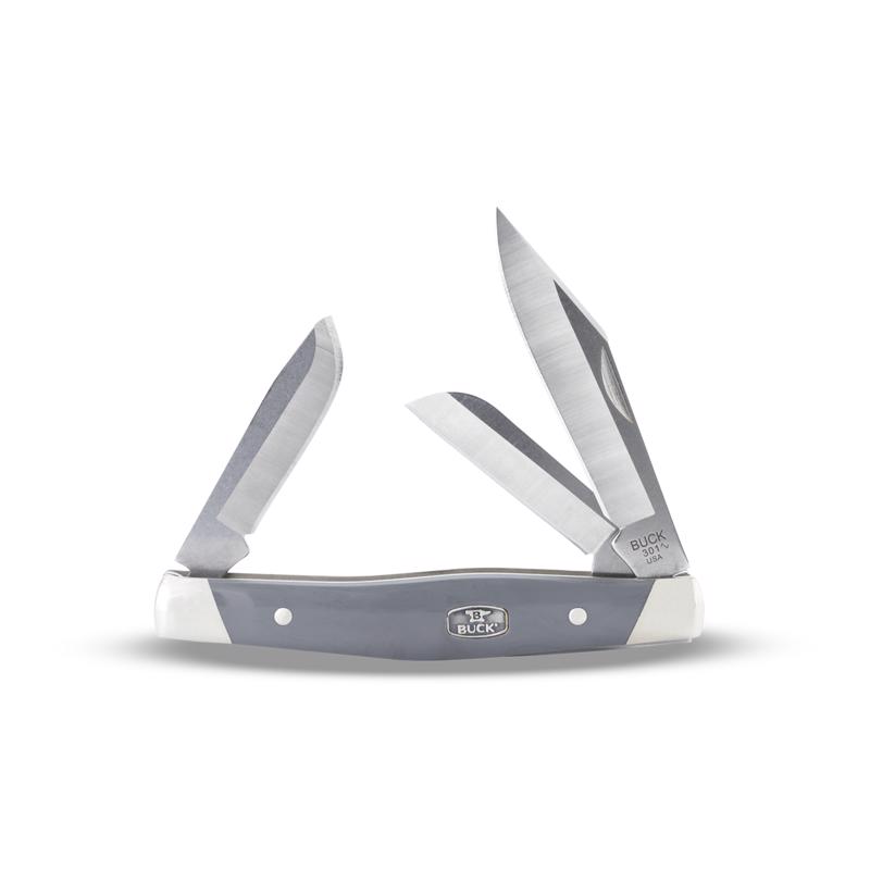 Buck Knives 301 Stockman Gray 420 HC Stainless Steel > 6 in. Pocket Knife