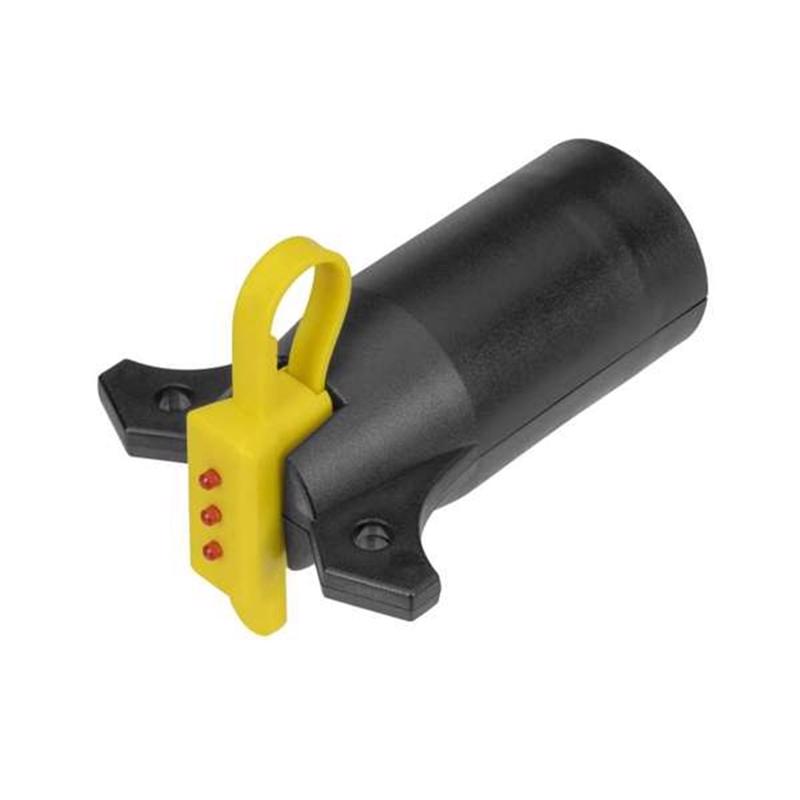 7-way Blade To 4-flat Adapter With Led Circuit Tester For Trailers