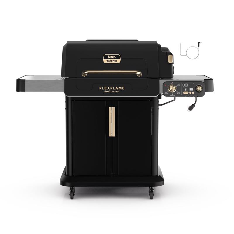 Ninja FlexFlame 3 Burner Liquid Propane Grill and Smoker Black